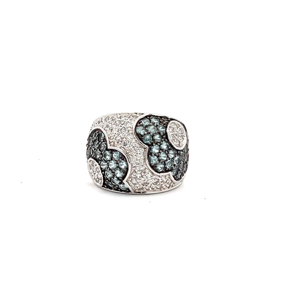 Multi-stone and Silver Ring